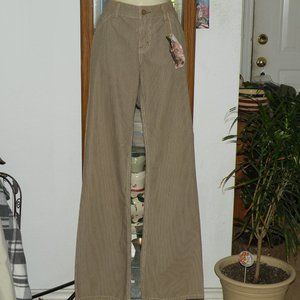 NWT $120 Brown Striped Pants THREE ONE SEVEN 31 / M 10 12